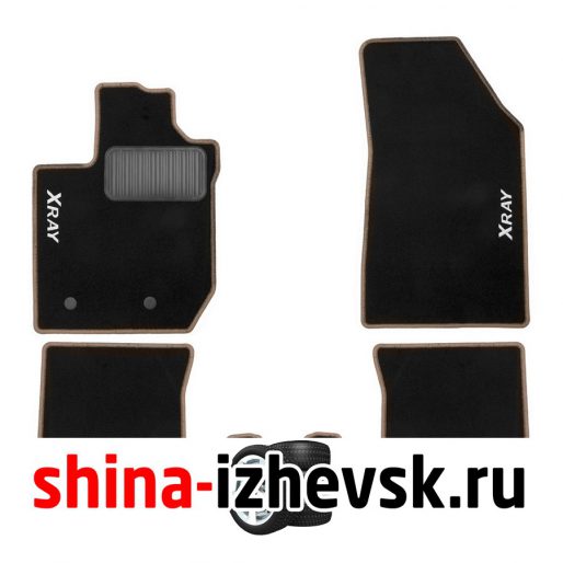 Коврик Klever Lada X Ray 2016-, кросс, 5 шт., цвет Мутон (для комплектаций с вещевым ящиком) (текстиль) в Ижевске
